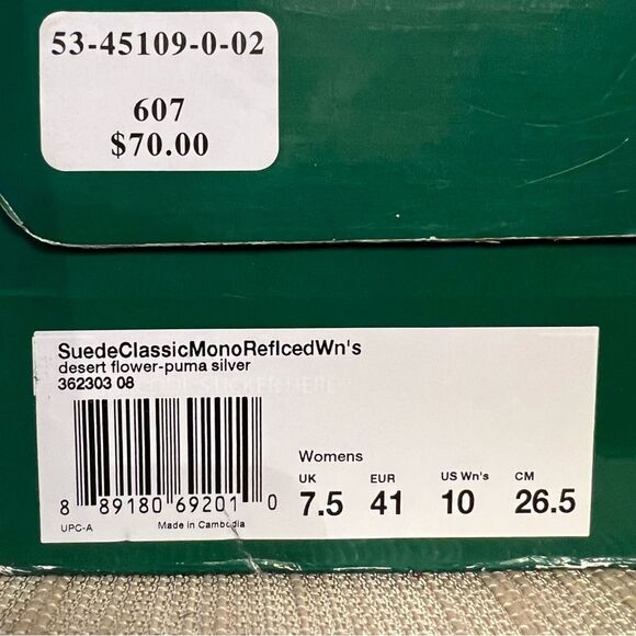 PUMA Suede Classics Salmon Color Suede Classic Mono (desert flower) Sz 8 women - Picture 11 of 13